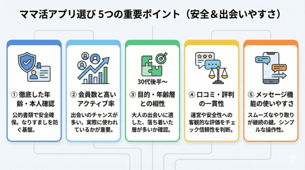 太ママに出会えるママ活アプリを見極める5つのポイント